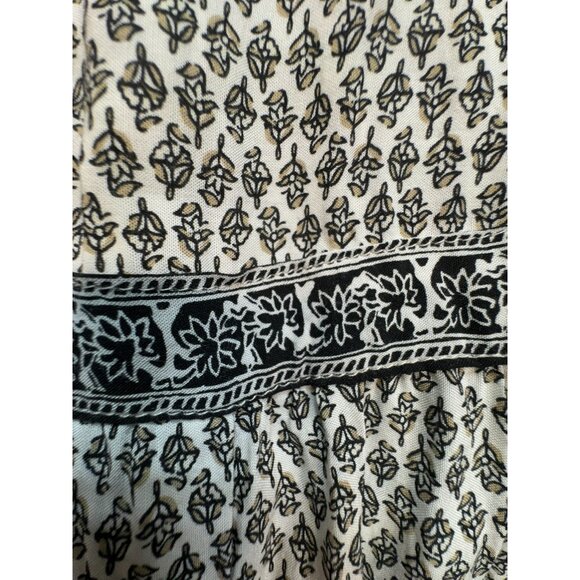 Old Navy Womens Long Sleeve V-Neck Maxi Dress Size M Black & White Floral Print - Picture 9 of 16